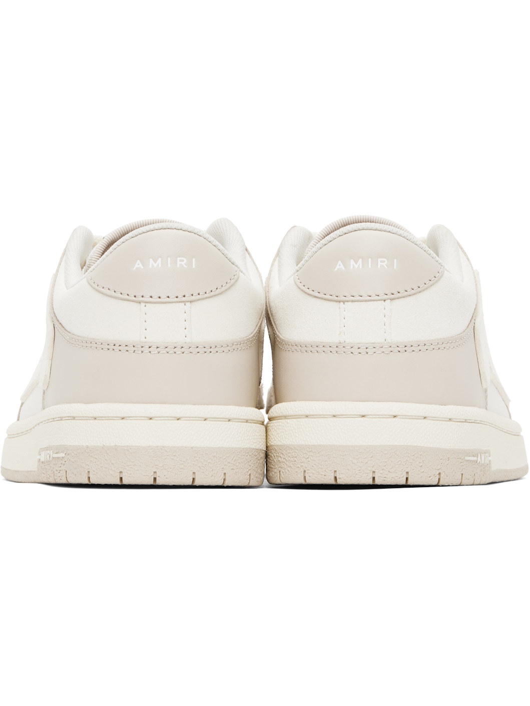 White & Beige Skel-Top Low Sneakers - 2