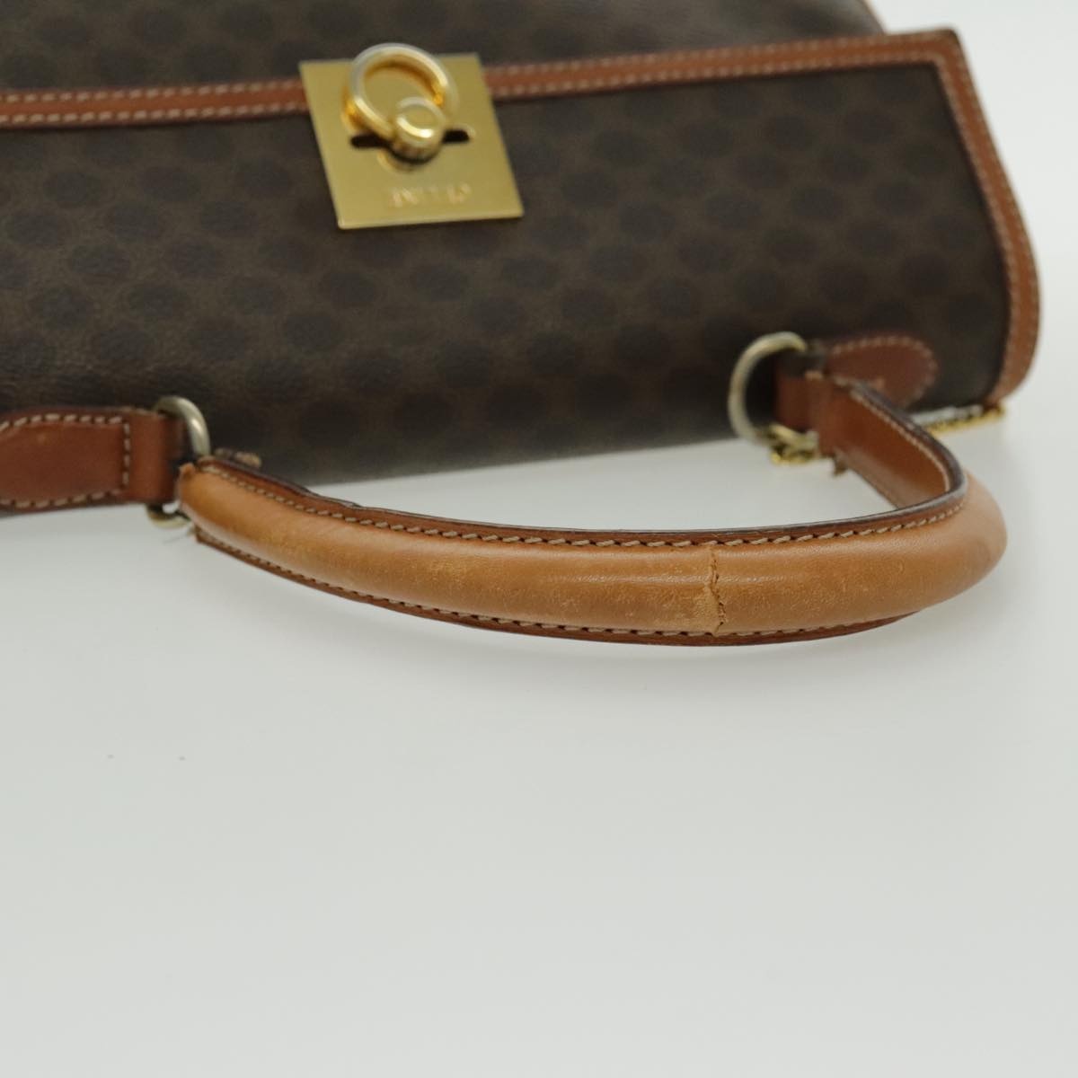 CELINE Macadam Canvas Hand Bag Coated Canvas Brown - 7