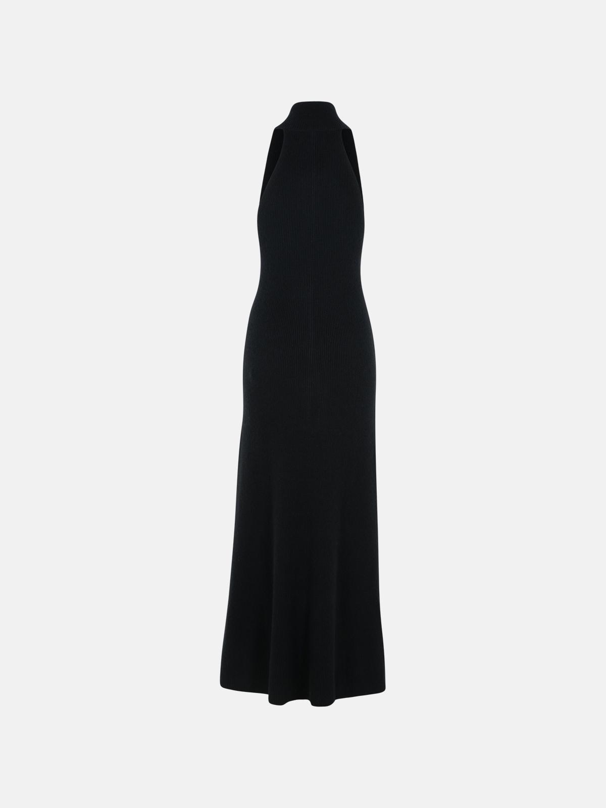 'AMANNDA' BLACK CASHMERE DRESS - 3