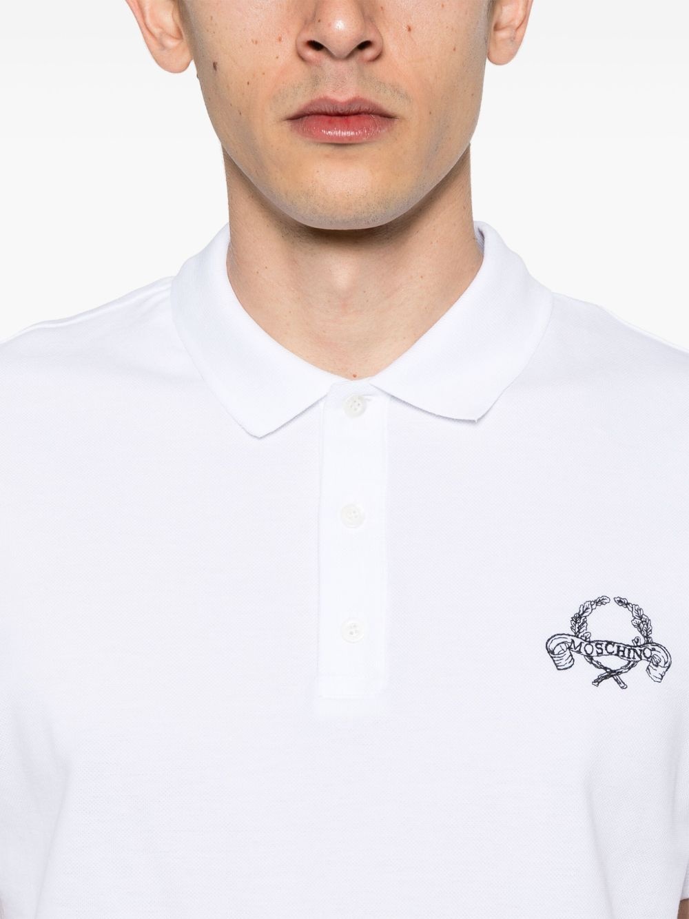 logo-embroidered polo shirt - 4