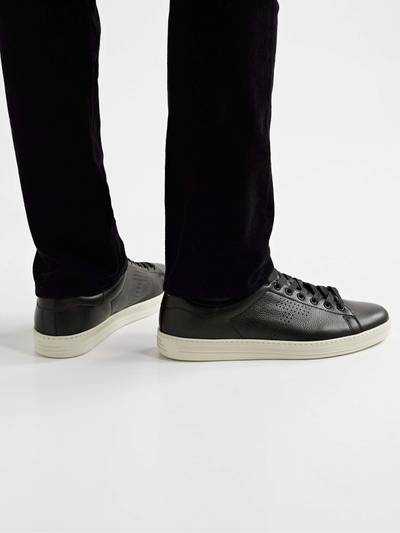 TOM FORD Warwick Perforated Full-Grain Leather Sneakers outlook