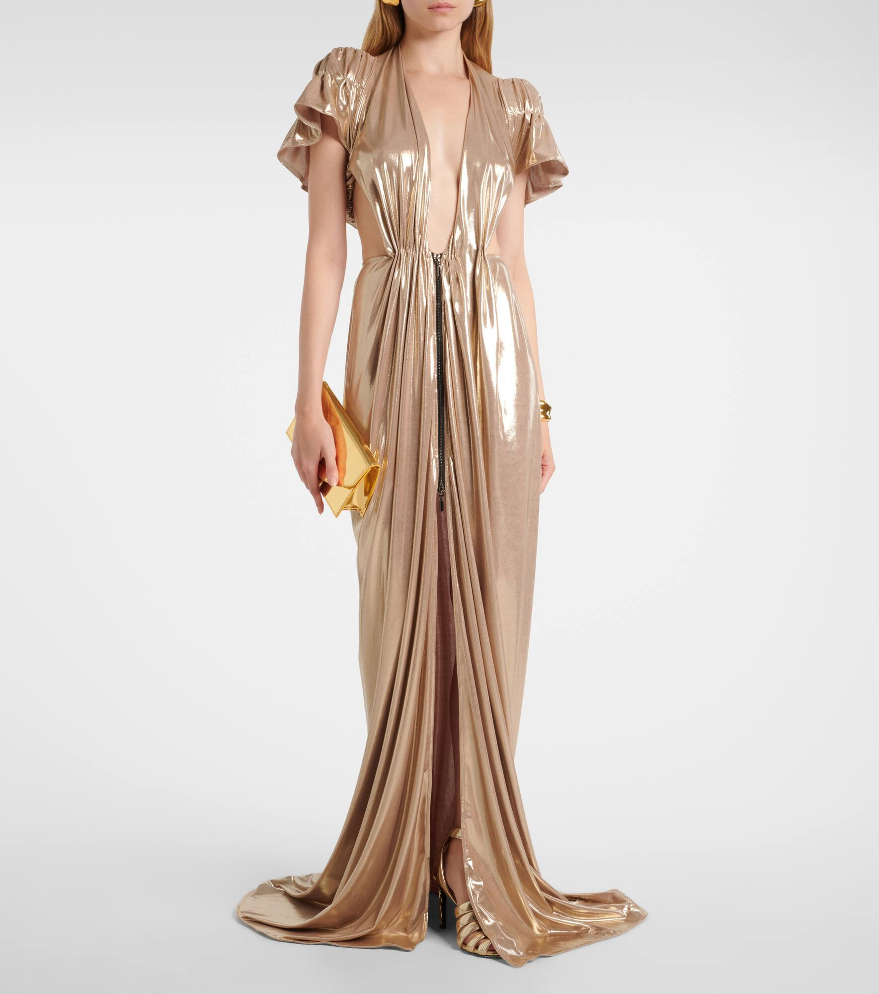 Latitude gathered ruffled gown - 2