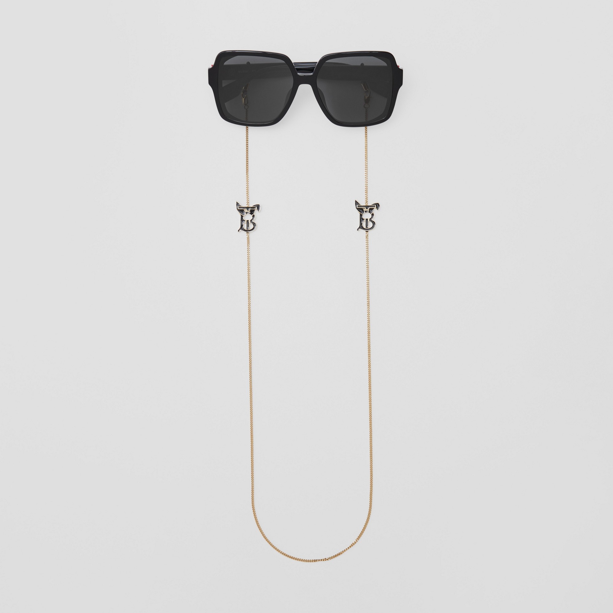 Square Frame Lola Sunglasses with Chain - 4