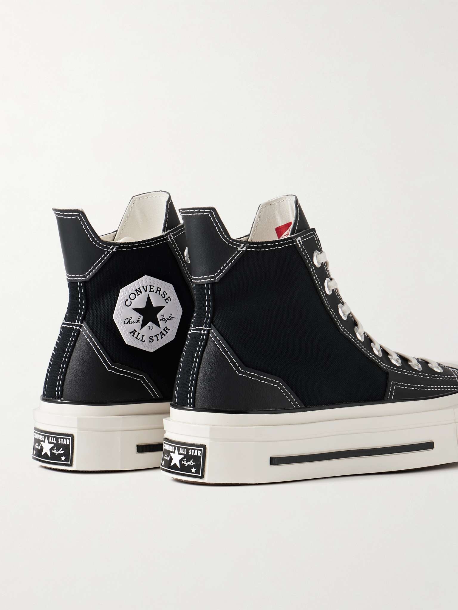 Chuck 70 De Luxe Leather and Canvas Platform High-Top Sneakers - 5