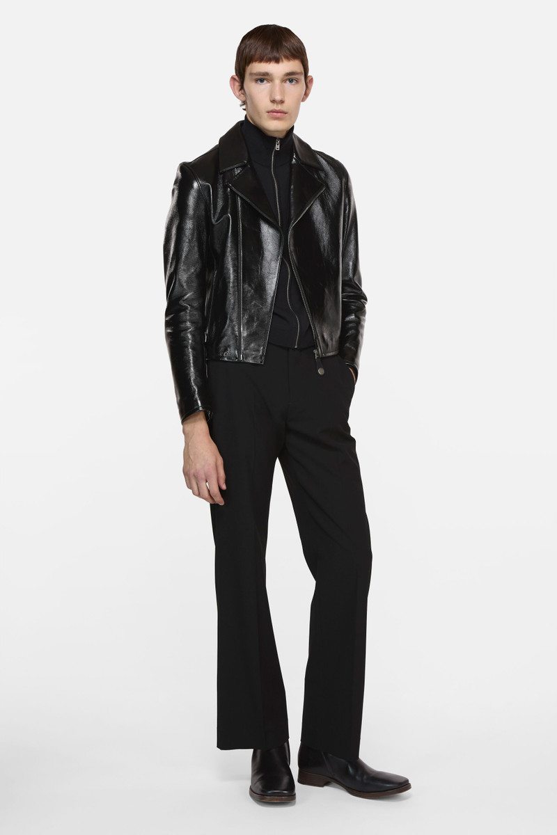 Acne Studios Leather biker jacket - Black outlook