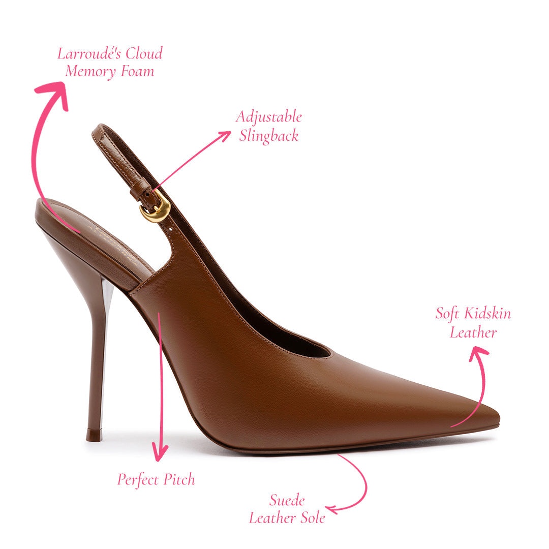LARROUDÉ X ALTUZARRA PUMP IN BURNT UMBER LEATHER - 5