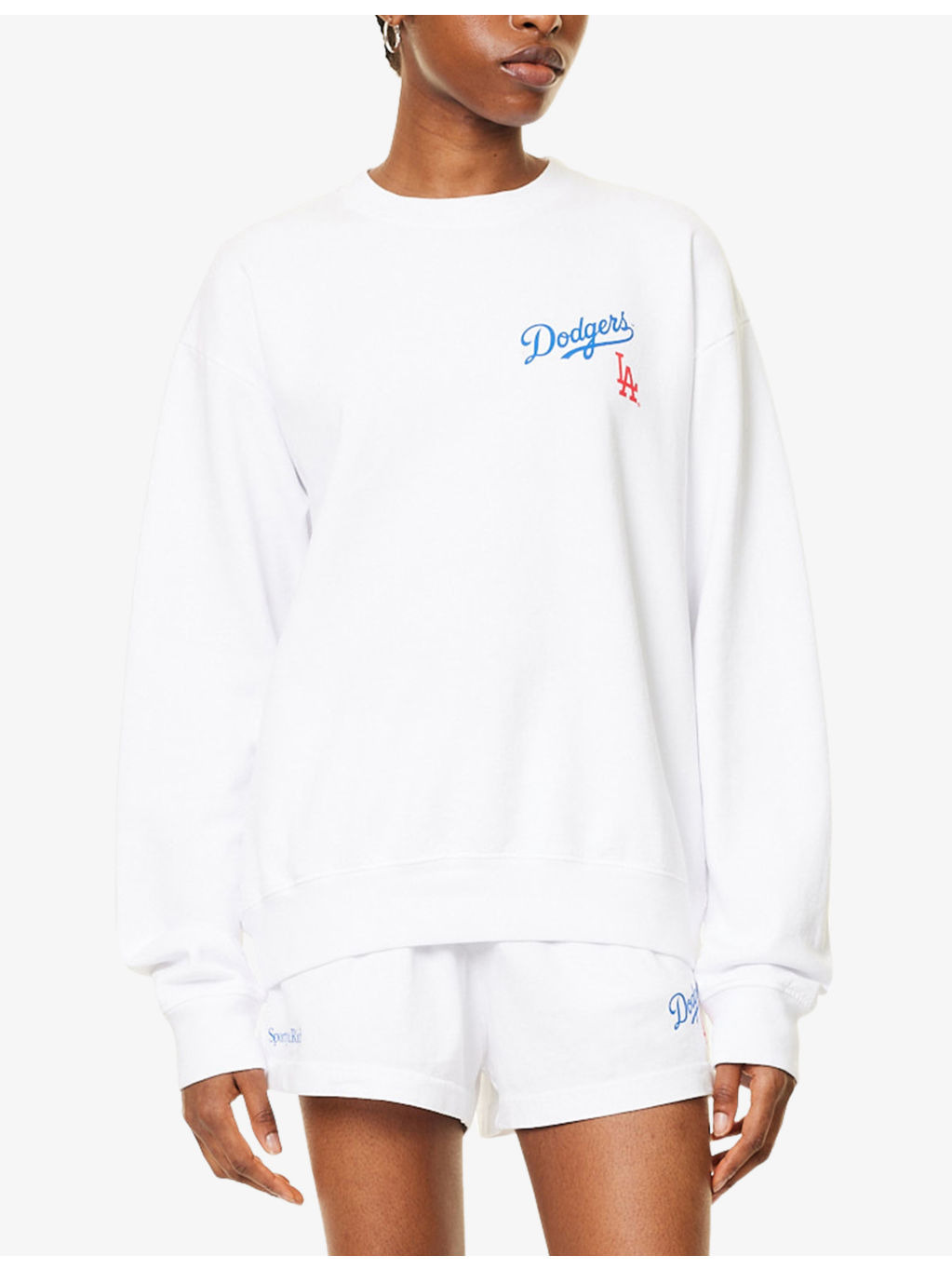 Dodgers Serif Round-Neck Cotton-Jersey Sweatshirt - 3