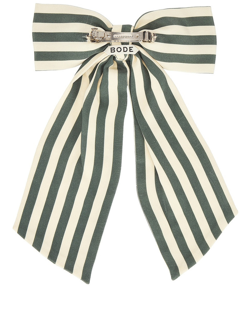 BODE Soda Stripe Bow Barrette outlook