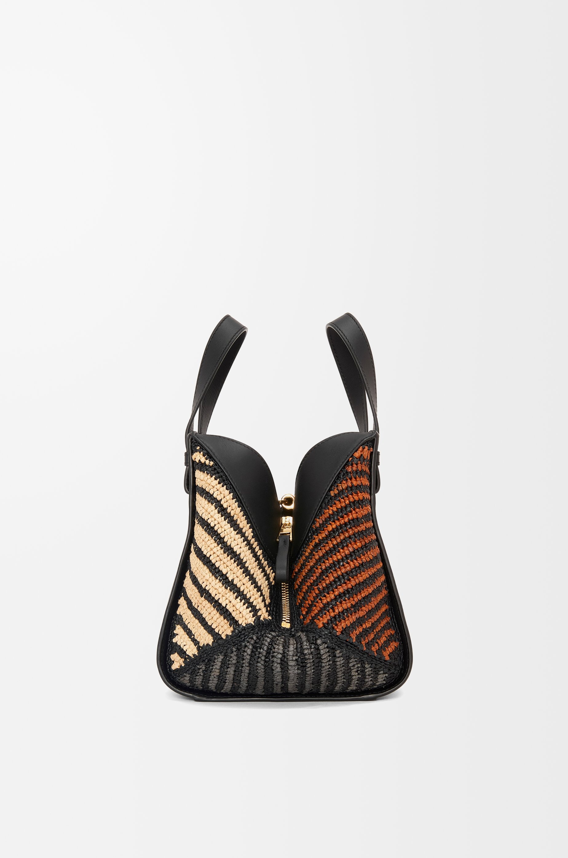 Compact Hammock bag in raffia and calfskin - 5