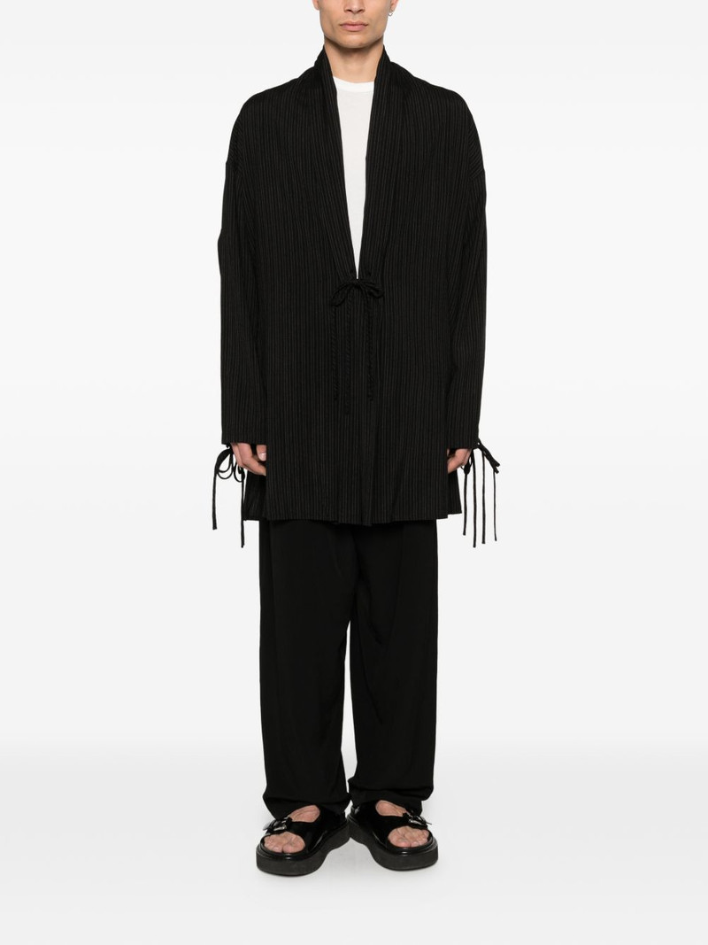 Yohji Yamamoto tie-detail coat outlook