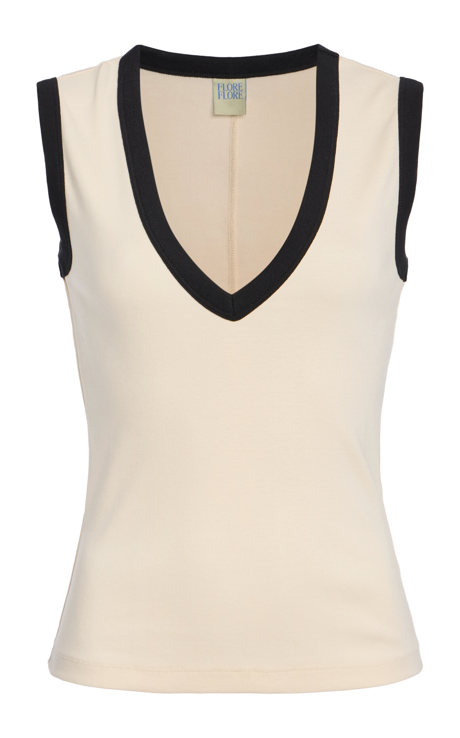 Exclusive Riviera Dewi Cotton Tank Top off-white - 1