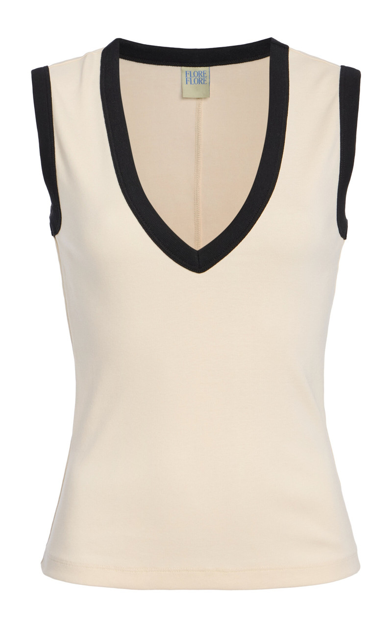 Exclusive Riviera Dewi Cotton Tank Top off-white 1
