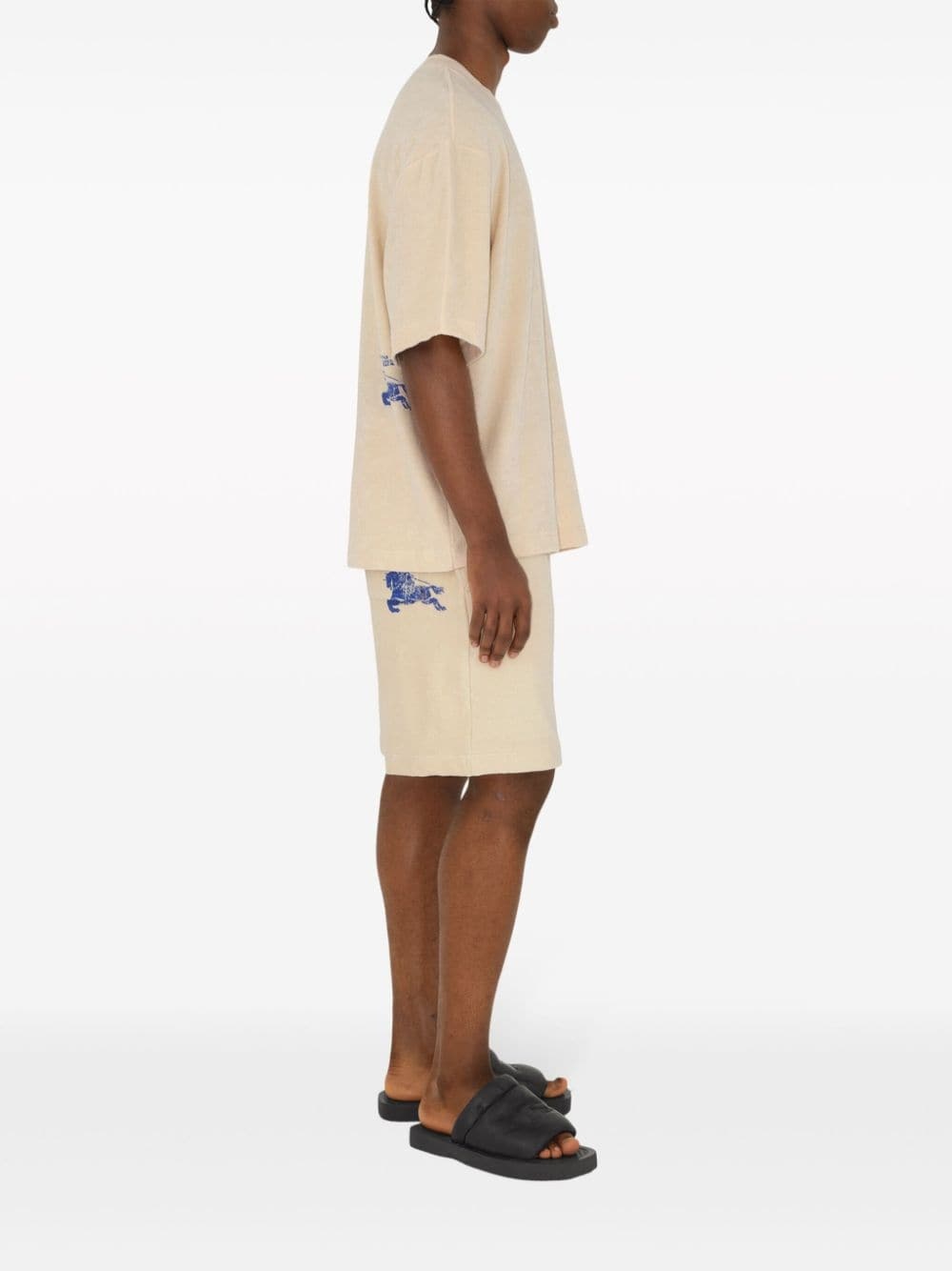 logo-print cotton shorts - 3