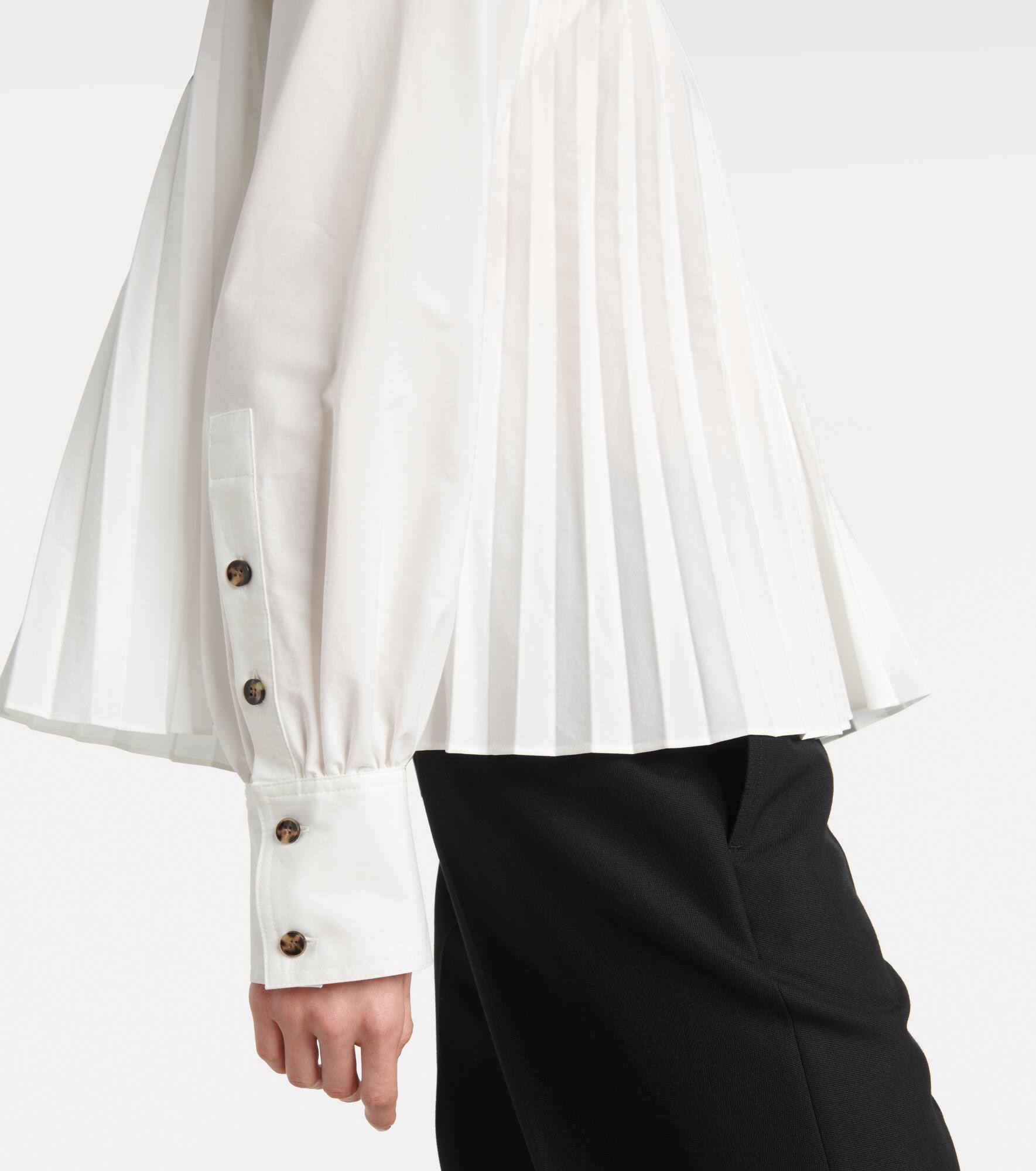 Monica cotton-blend poplin blouse - 5