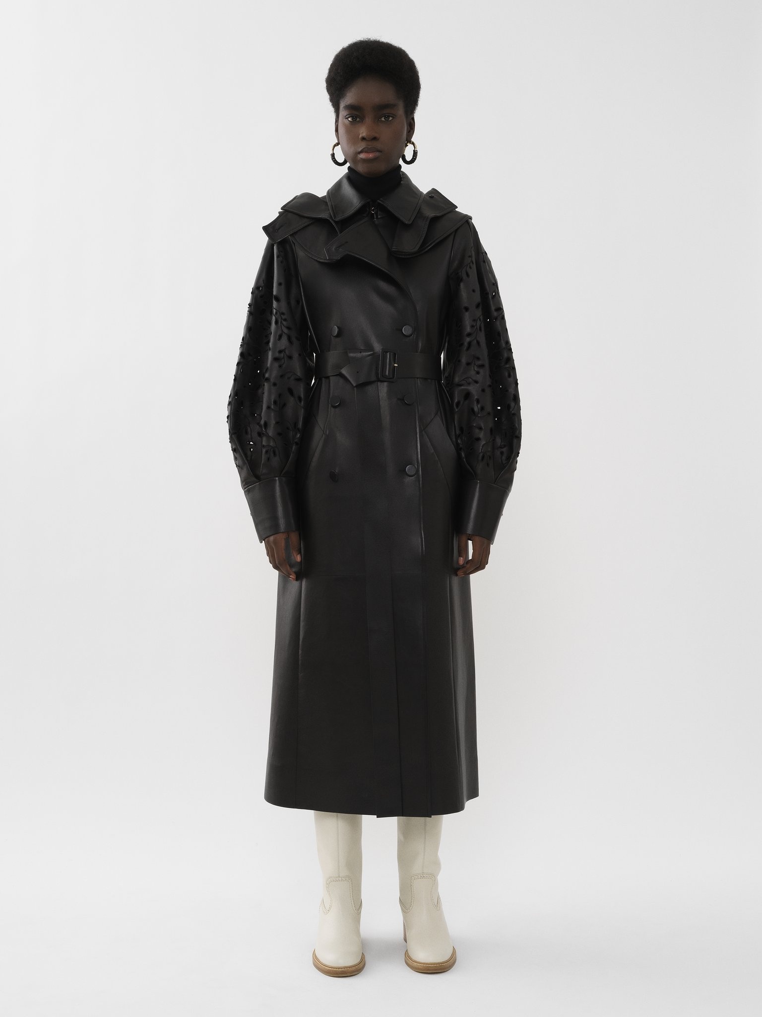 HOODED TRENCH COAT - 2