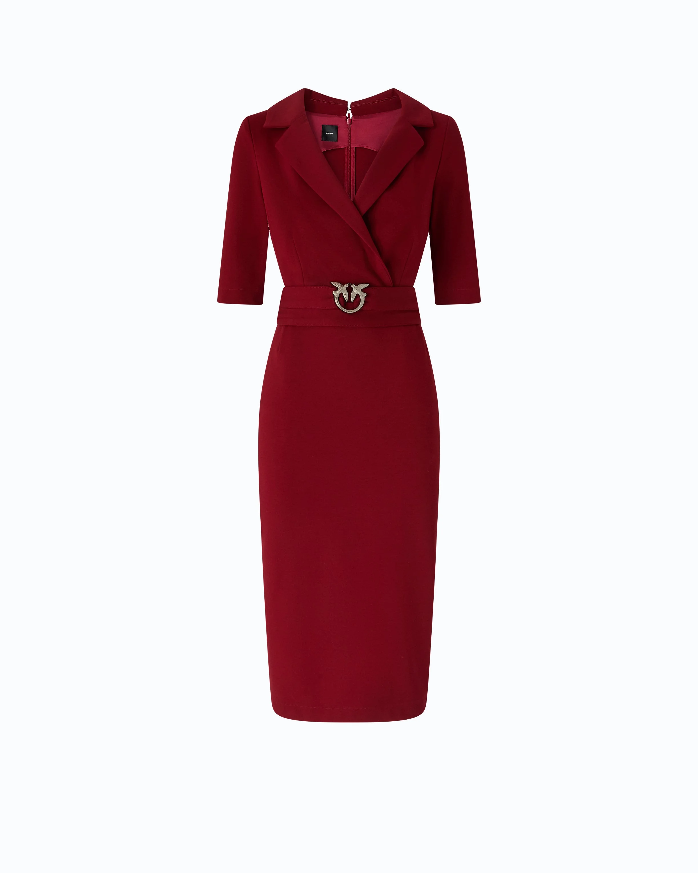 SLIM-FIT DRESS WITH LOVE BIRDS BELT - 1