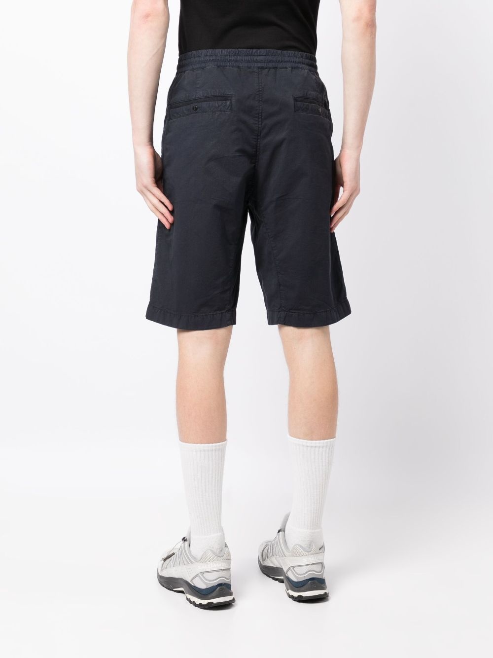 logo-patch cotton shorts - 4