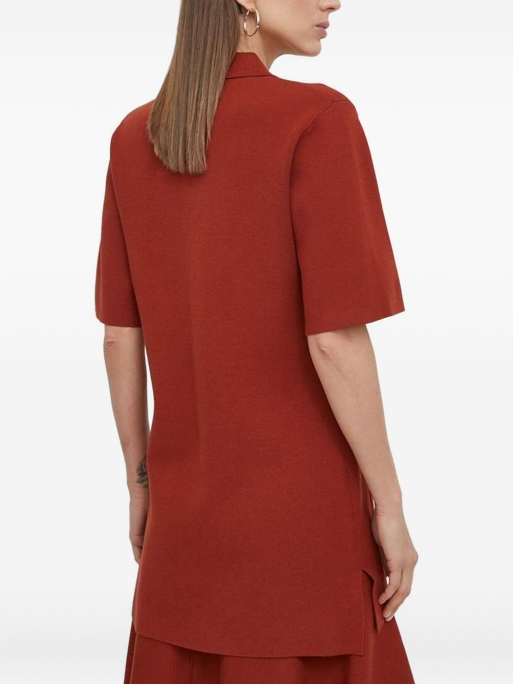 Ariia zip-front polo top - 2