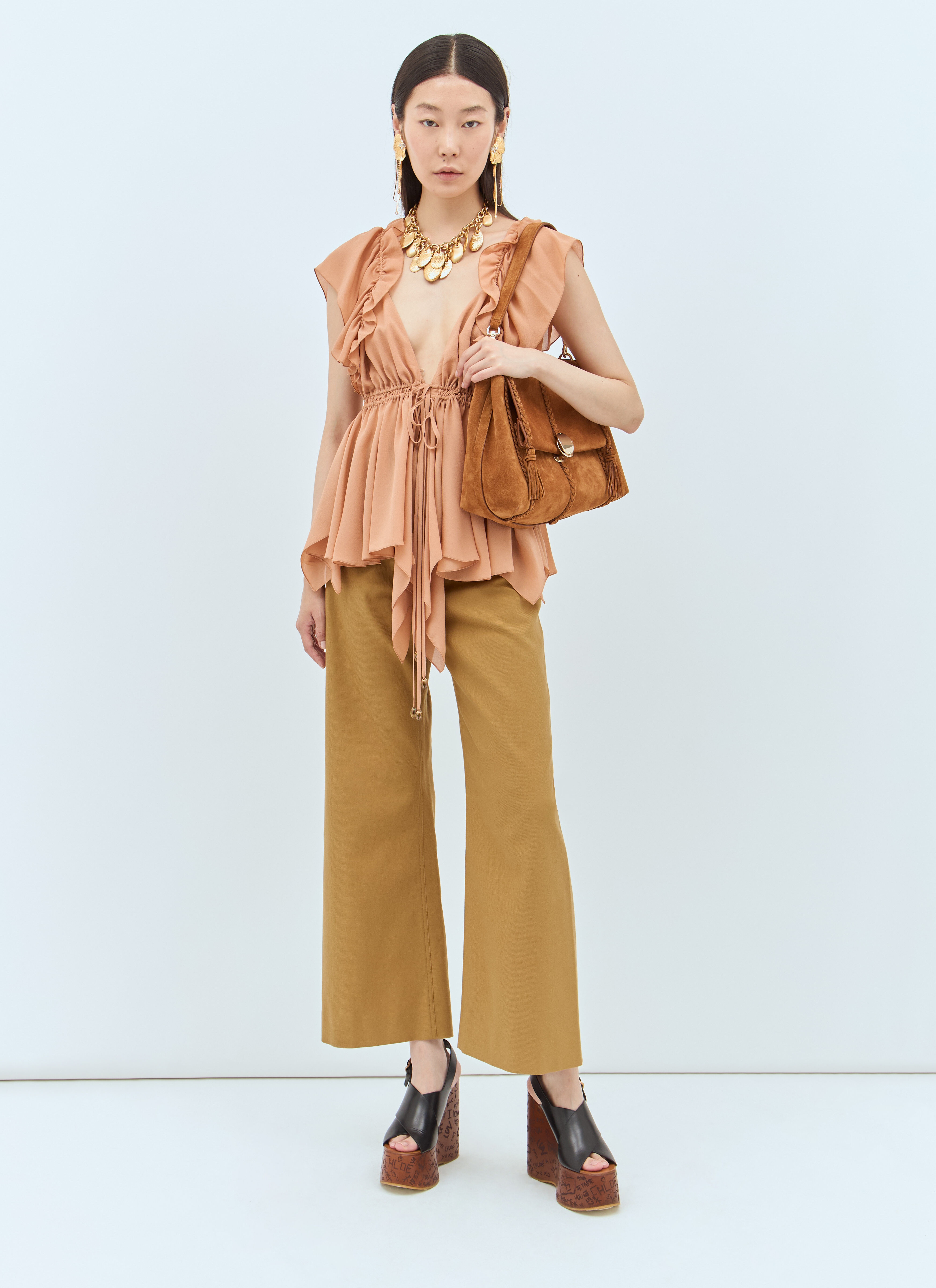 Cropped Flared Pants - 2
