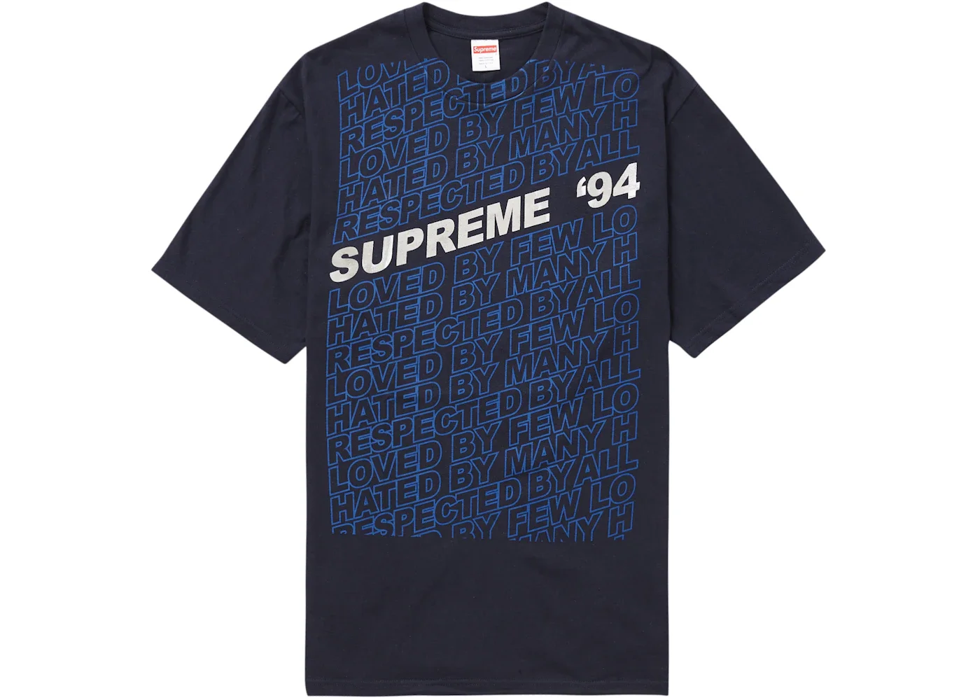 Supreme Respected Tee Navy - 1
