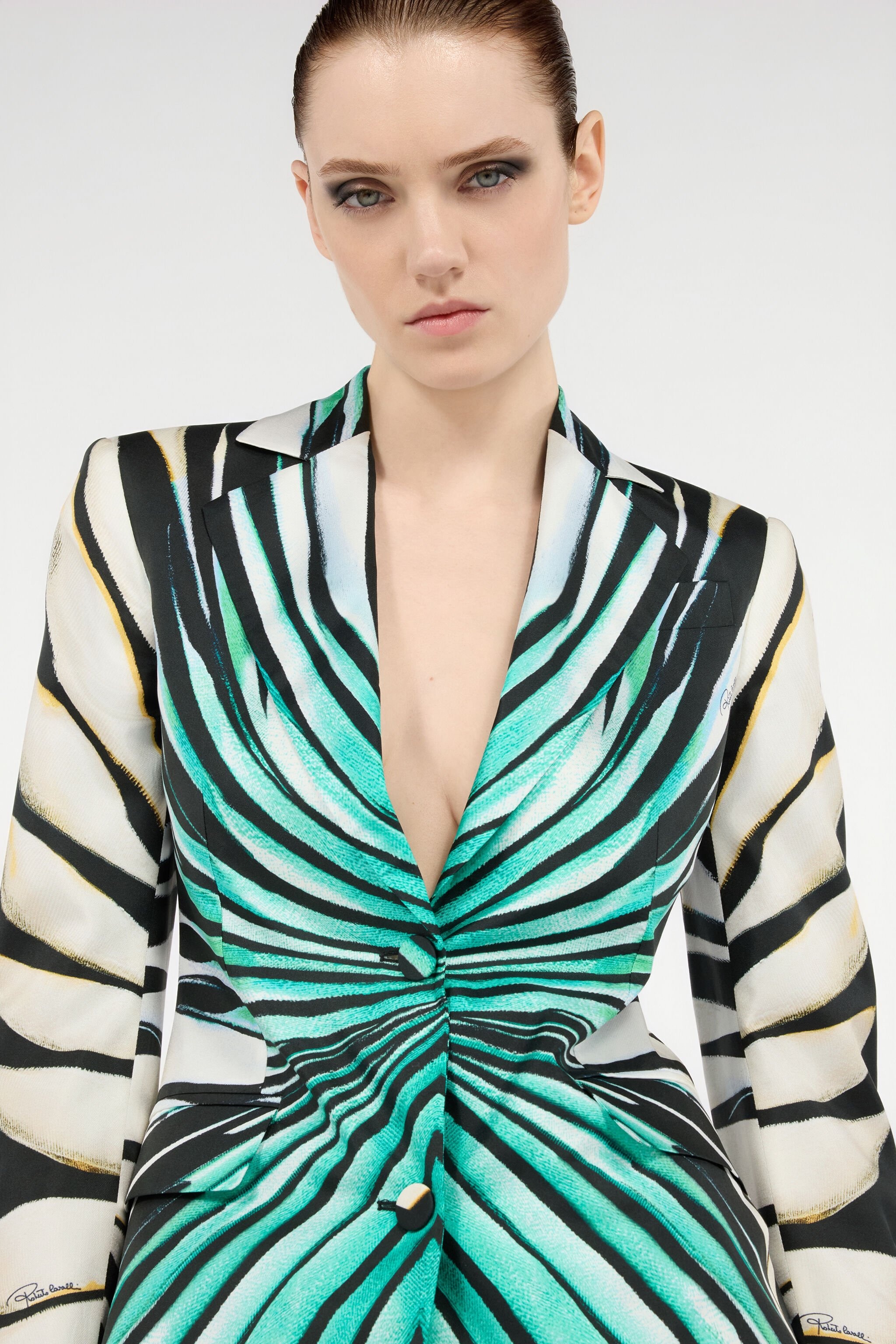 Ray Of Sea Print Silk Jacket - 6