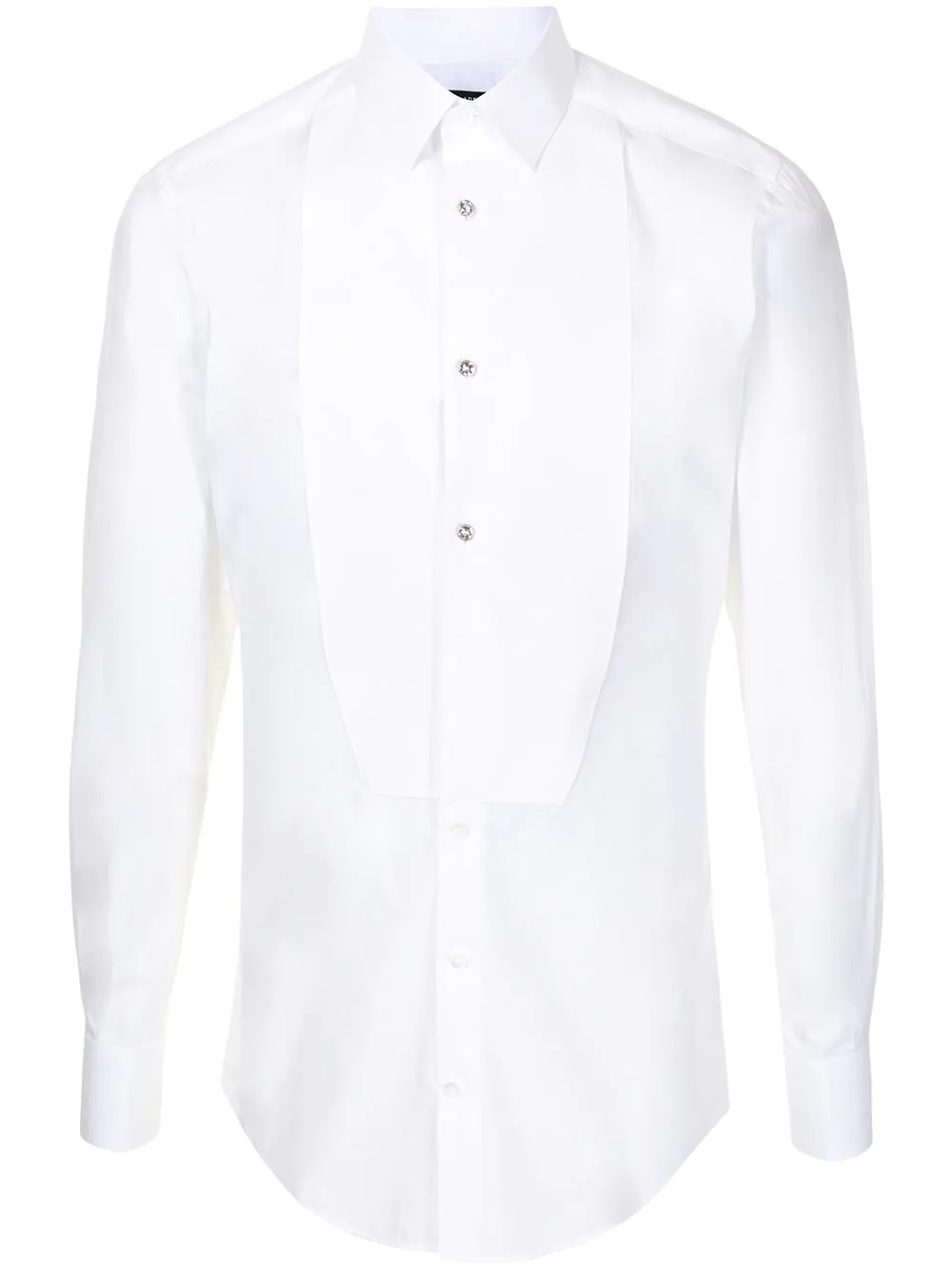 bib-detailed cotton shirt - 1