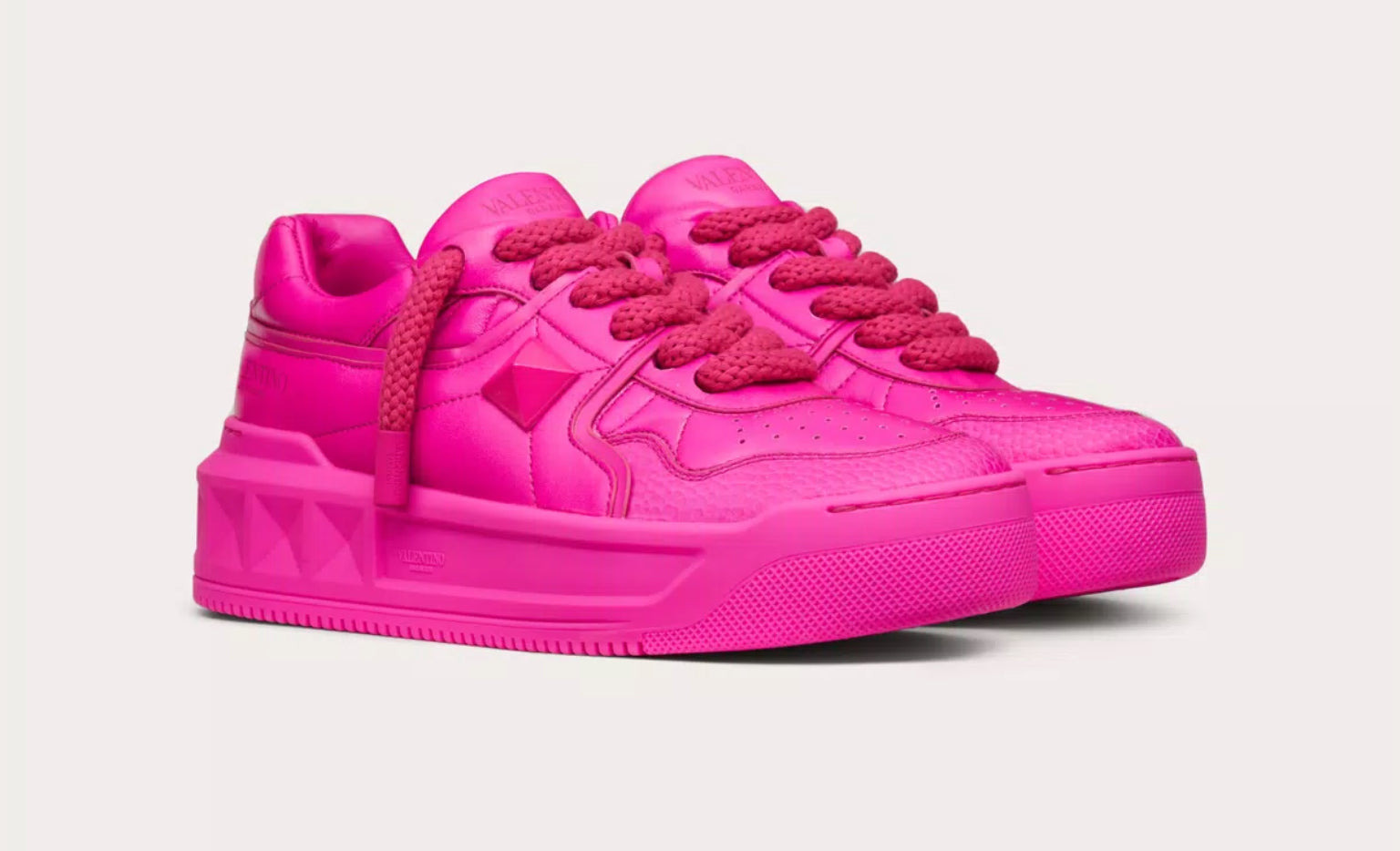Valentino One Stud Xl Trainer Leather Sneakers - 2