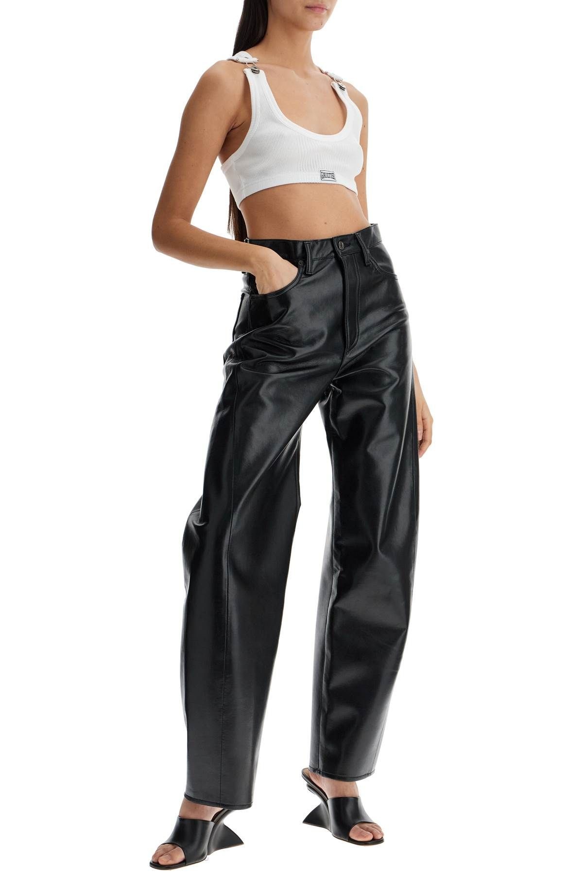 Jean Paul Gaultier THE WHITE CROPPED PATCH TANK TOP | REVERSIBLE