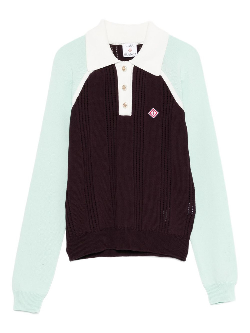 colourblock polo top 1