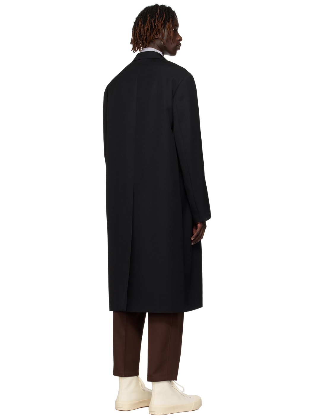 Black Tailored Coat - 3