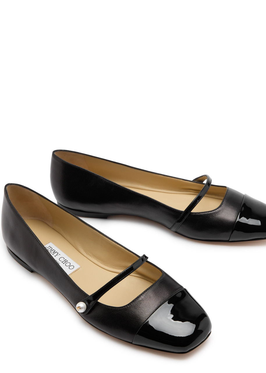 Jimmy Choo Elisa Leather Flats - 3