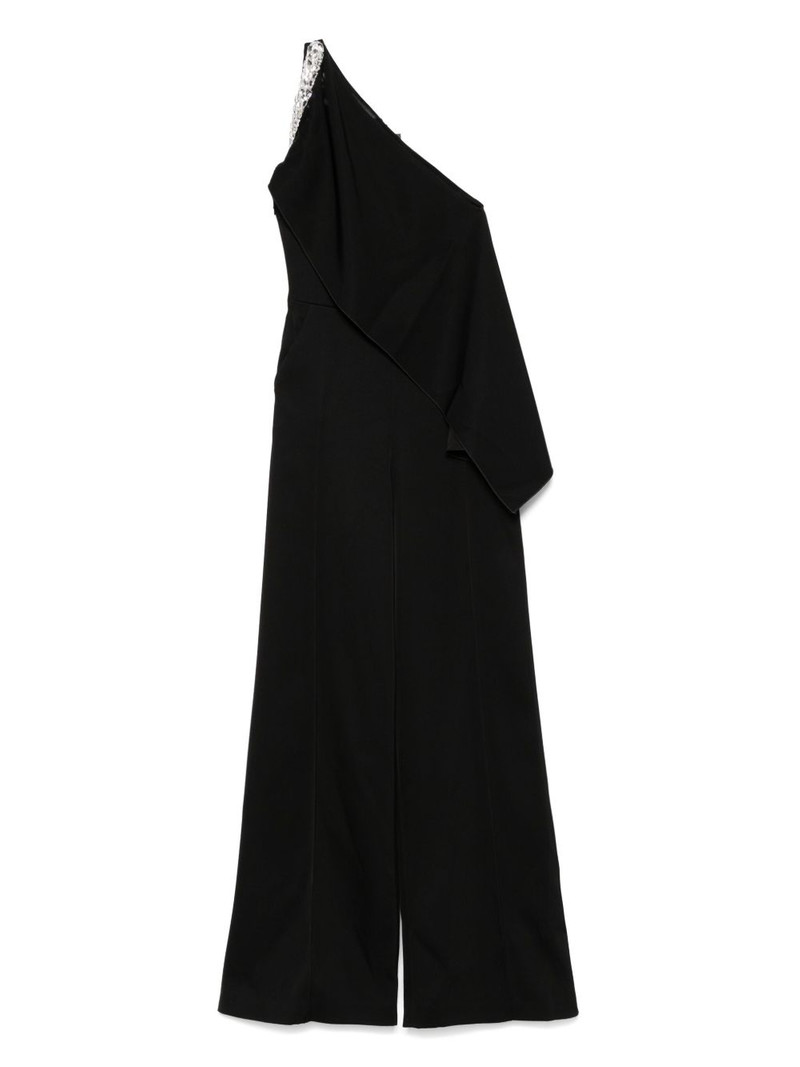 crystal-embellished draped jumpsuit 1