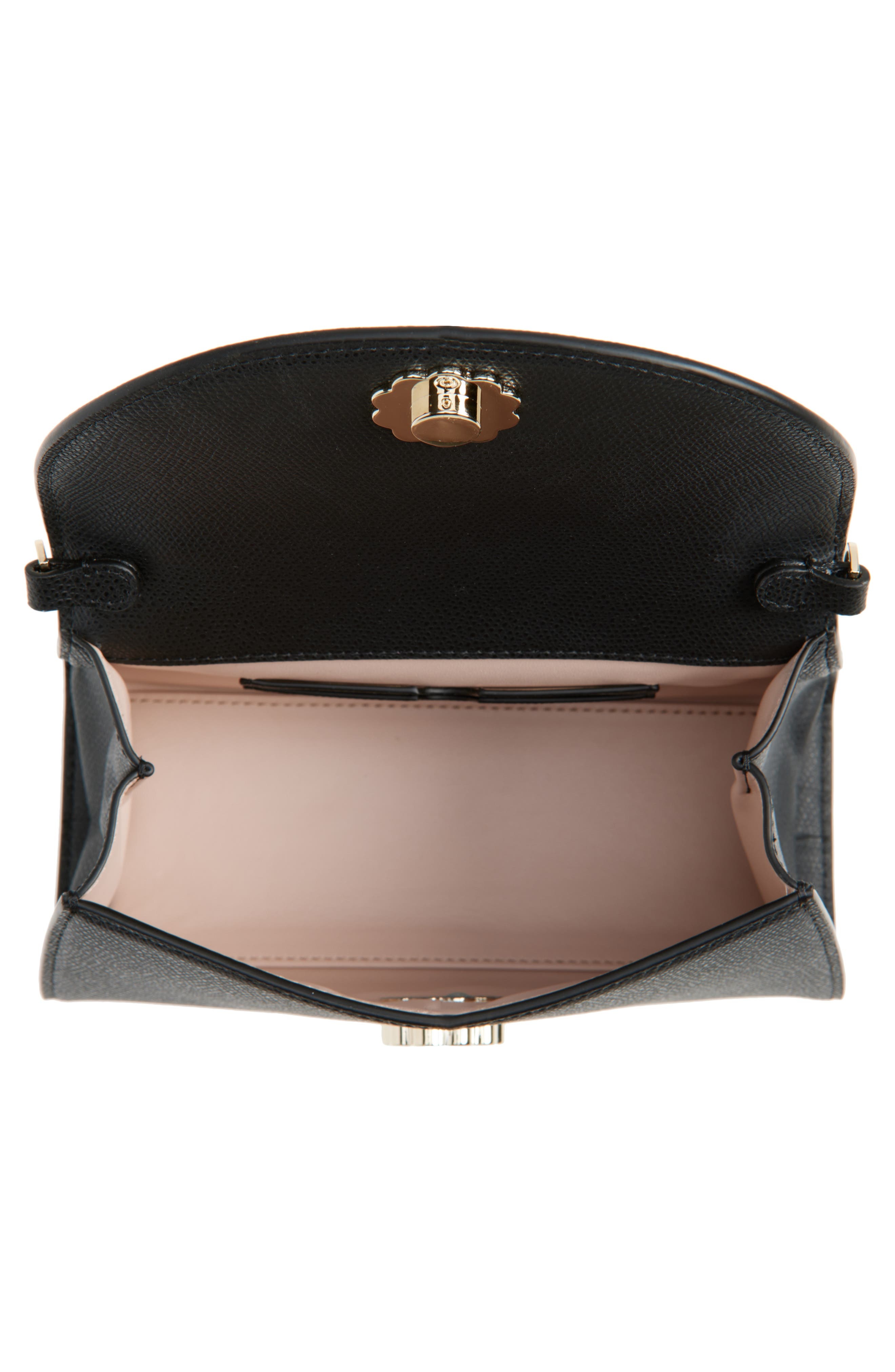 Simone Rocha Pochette Valentine Leather Crossbody Bag in Black/Pearl at Nordstrom - 6