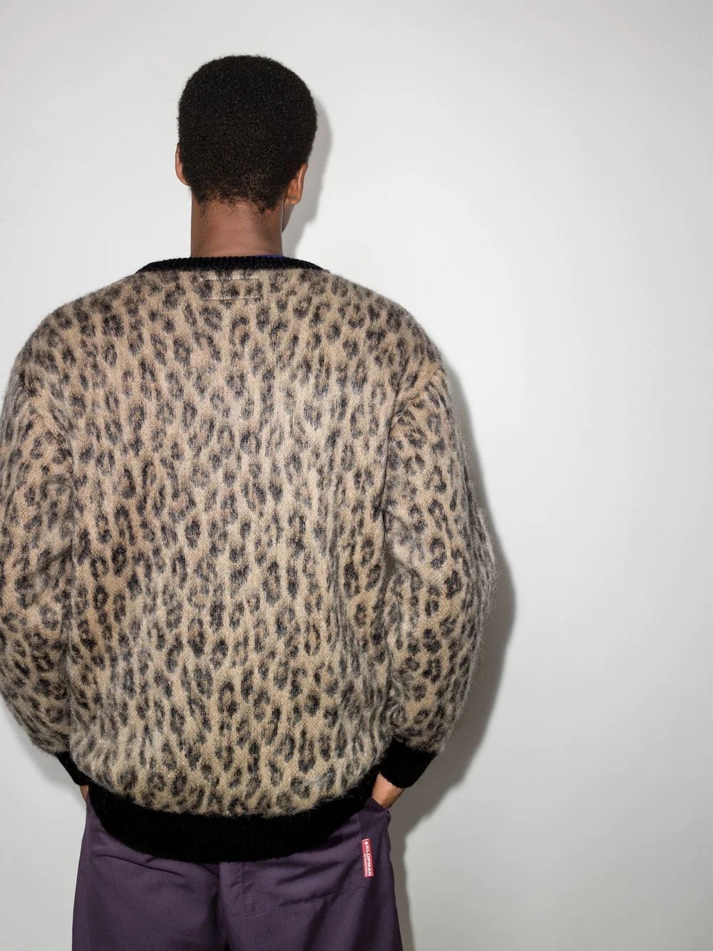 leopard mohair knit jumper - 3