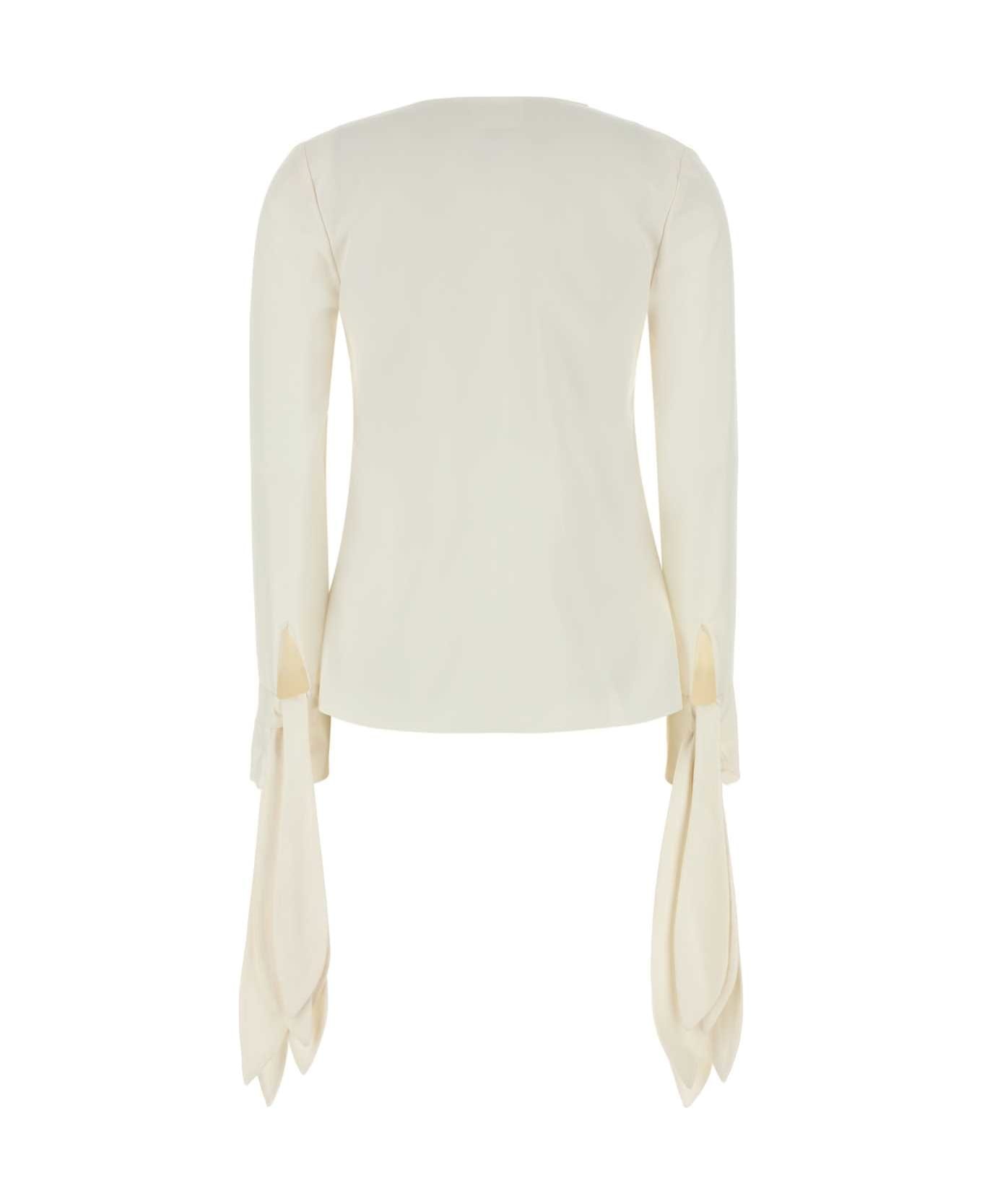 White Silk Blouse - 2