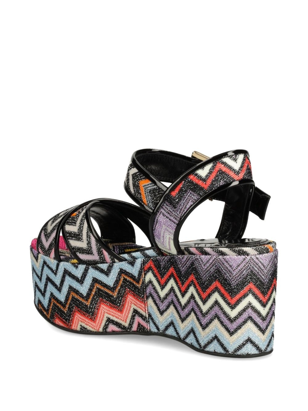 85mm zigzag-patterned platform sandals - 3