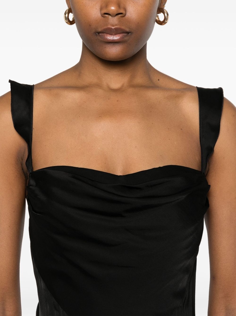 satin-finish maxi dress - 5