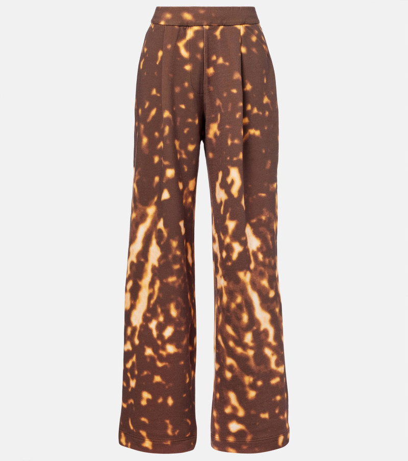 Printed cotton wide-leg pants - 1