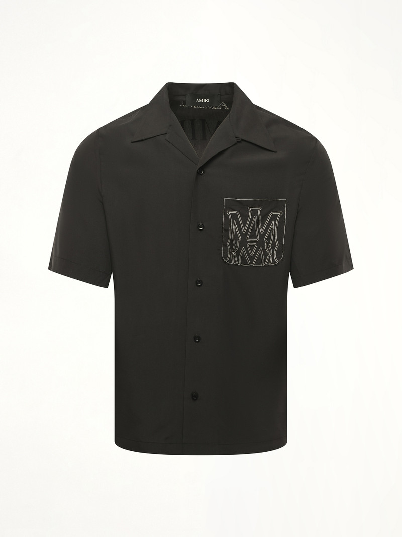 AMIRI MA Outline Bowling Shirt in Black outlook