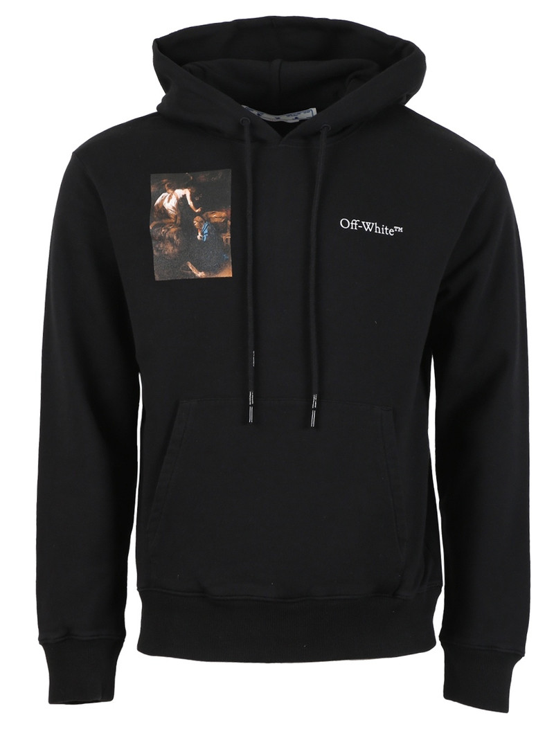 Caravaggio-print drawstring hoodie - 1