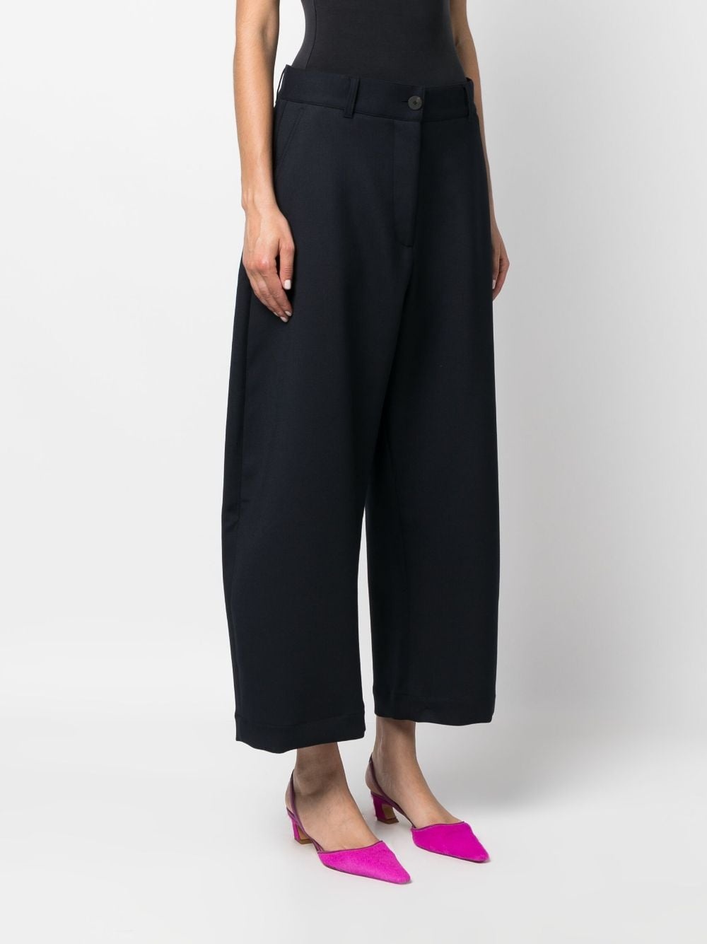 high-waisted wide-leg trousers - 3