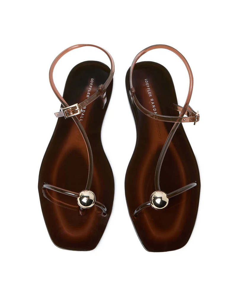 LOEFFLER RANDALL DANA BROWN STRAPPY JELLY SANDAL outlook