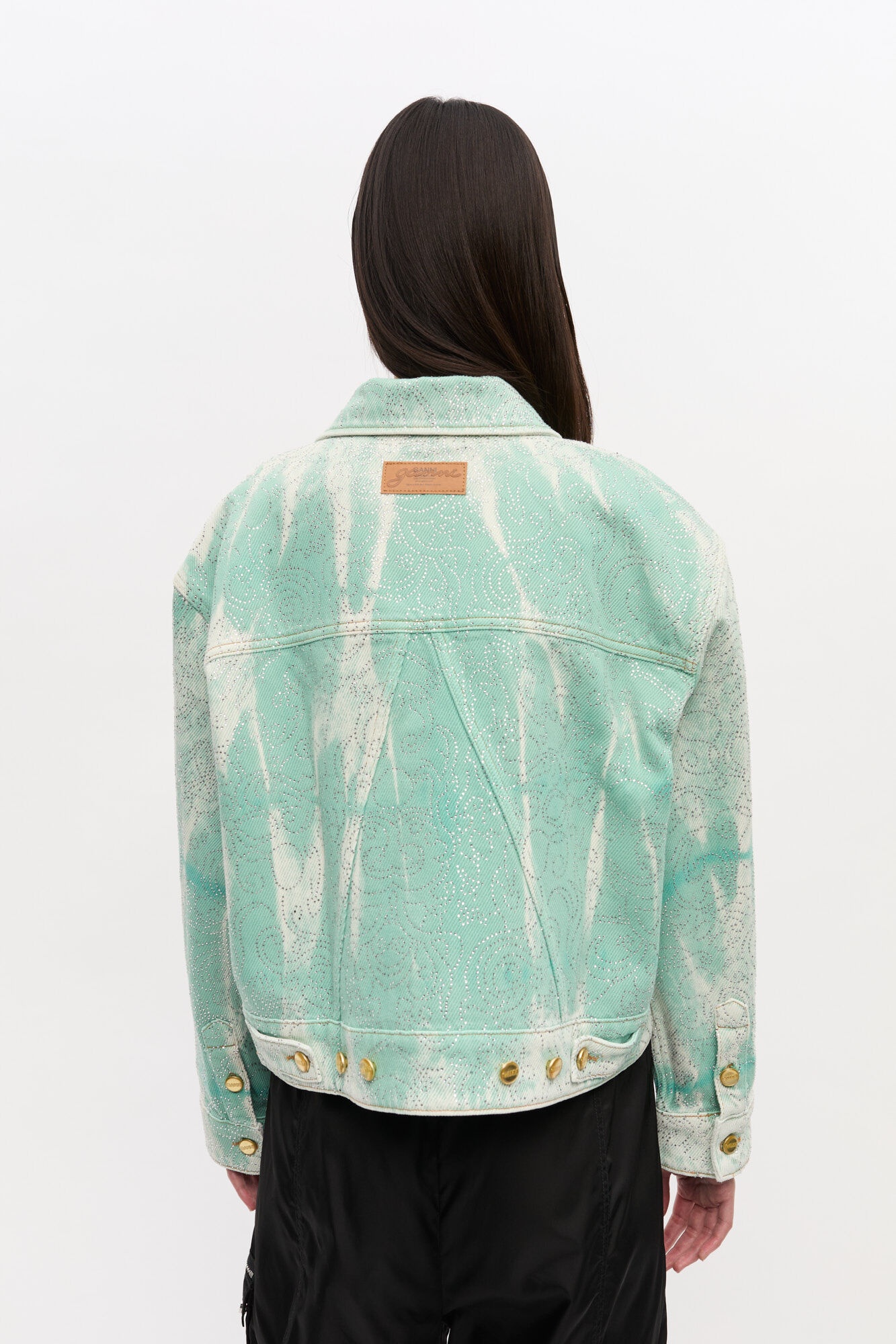 GREEN WASHED DENIM JACKET - 4