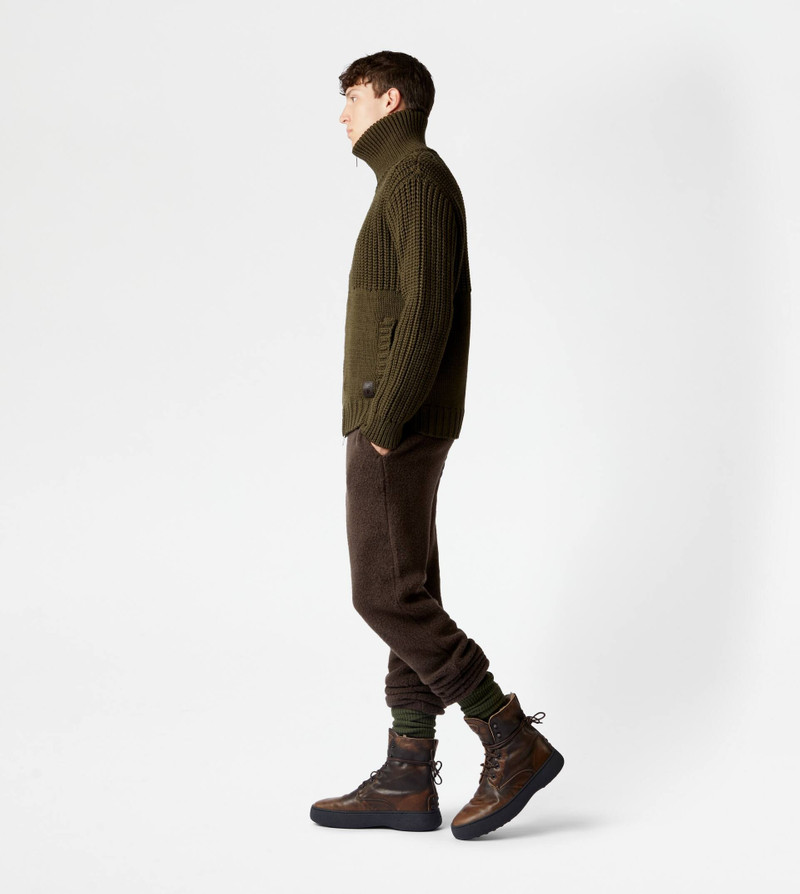 TOD'S ZIPPED CARDIGAN - GREEN 4