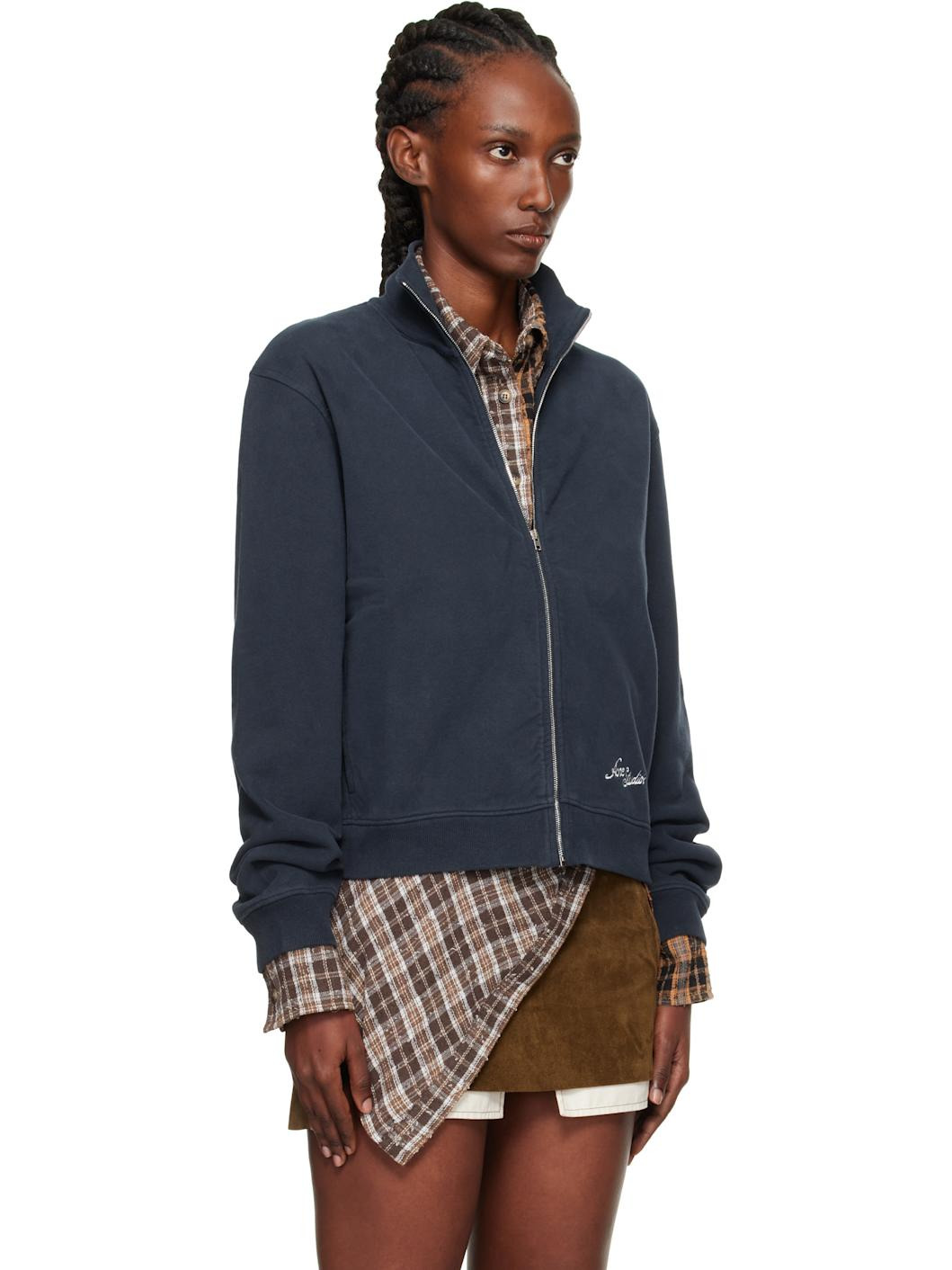 Navy Zip-Up Jacket - 2