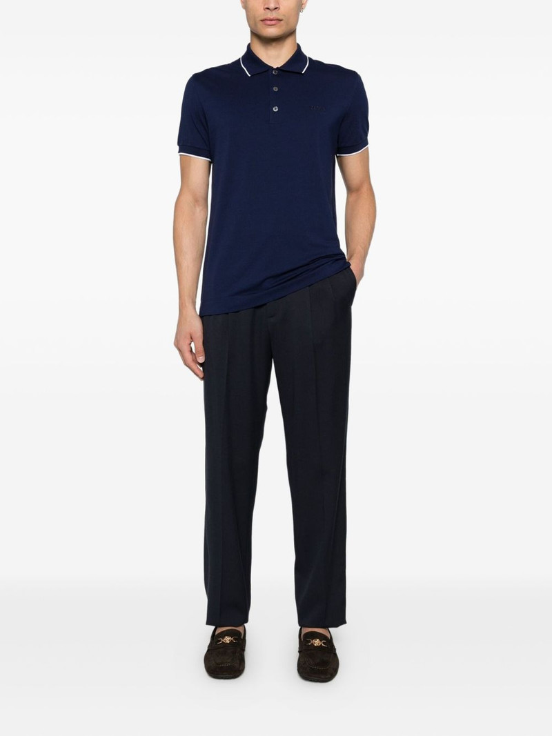 ZEGNA tipped-collar polo shirt outlook
