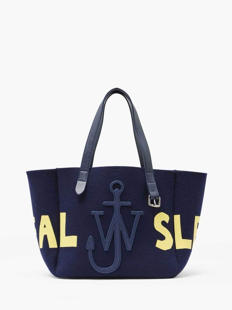 BELT TOTE BAG - 'REAL SLEEP' SLOGAN SHOULDER BAG 1