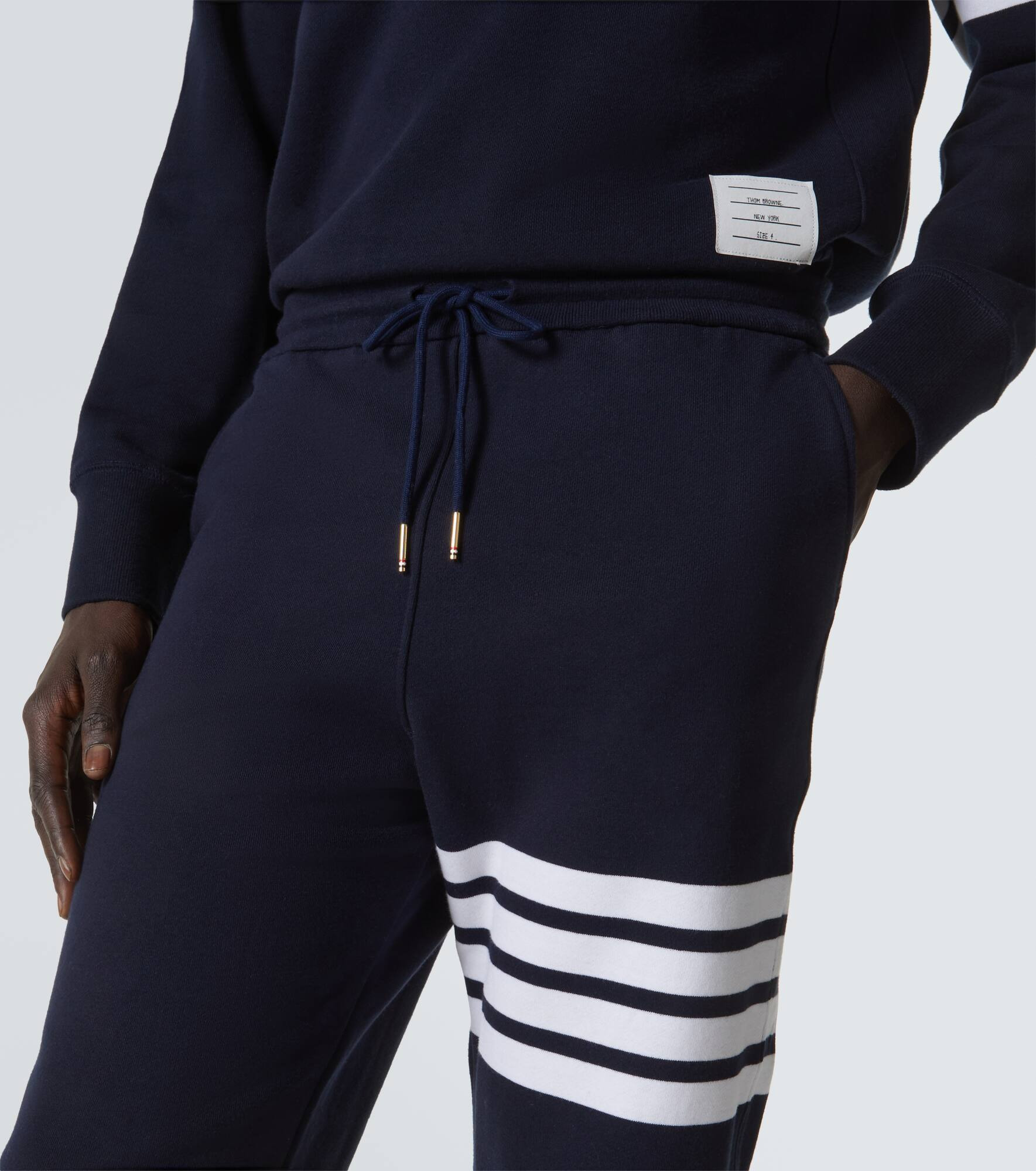 4-Bar cotton sweatpants - 5