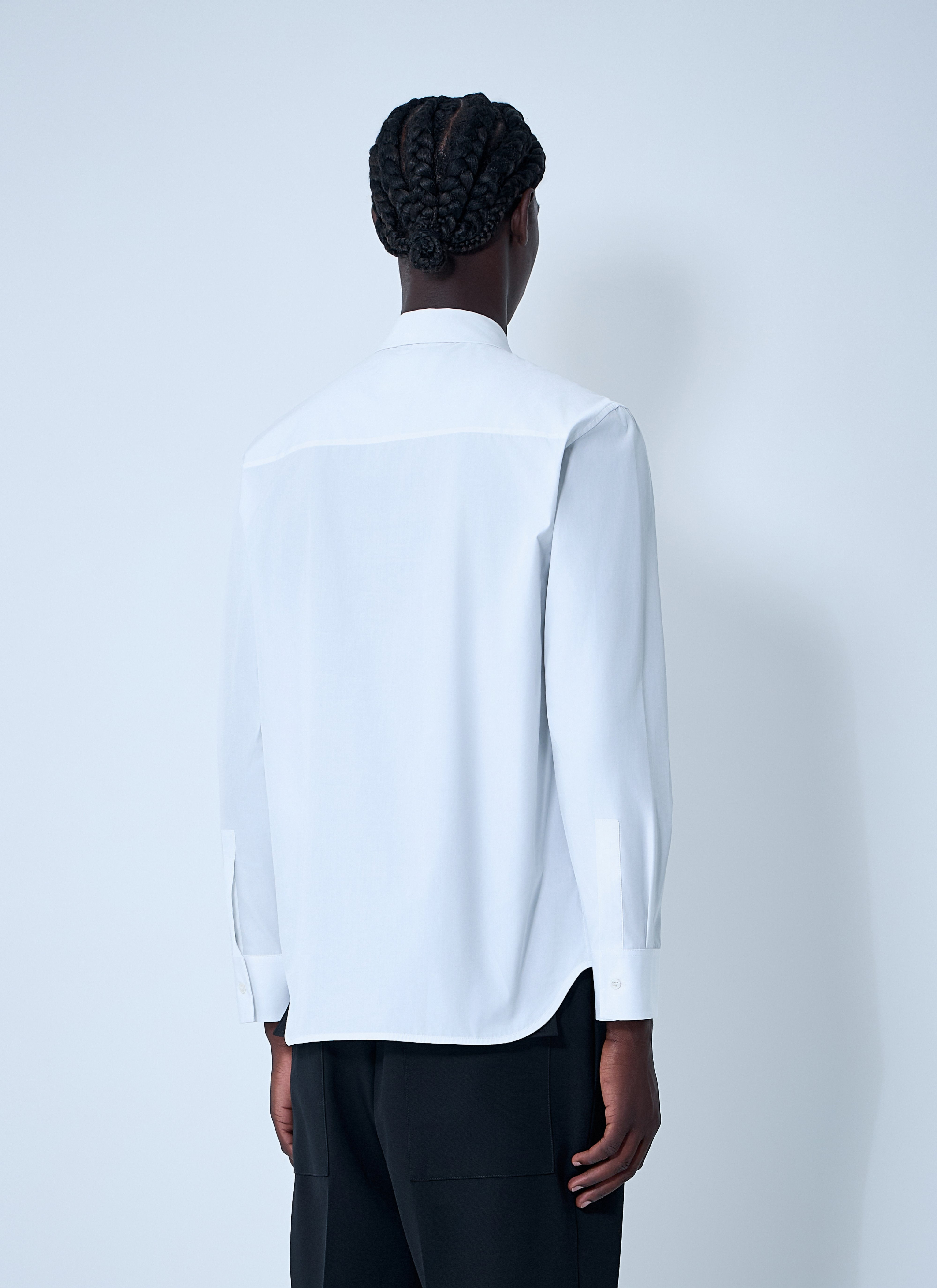 Jil Sander Men Cotton Button-Down Shirt - 4