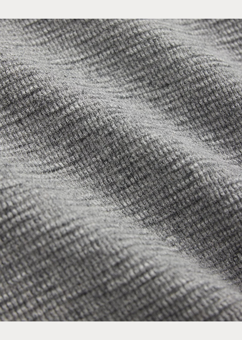 Garment-Dyed Waffle-Knit Henley Shirt 5